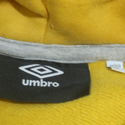 Umbro Men Yellow Pullover Hoodie M Regular Fit Sportswear