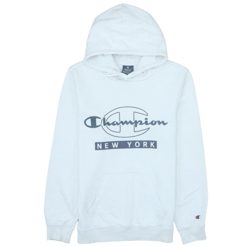 Champion Men’s White Pullover Hoodie XS Fleece Graphic Print