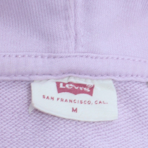 Levi's Womens Lilac Hoodie Medium Pullover Cotton Blend Casual