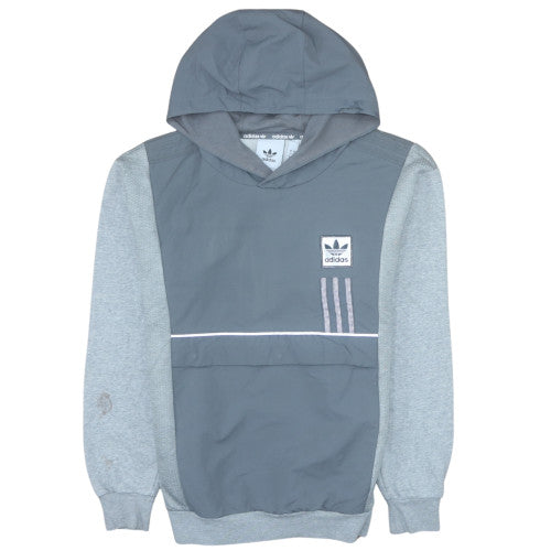 adidas Mens Grey Pullover Hoodie S Fleece Sportswear