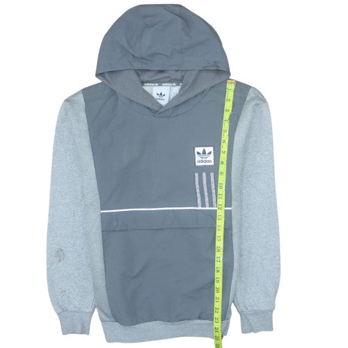 adidas Mens Grey Pullover Hoodie S Fleece Sportswear