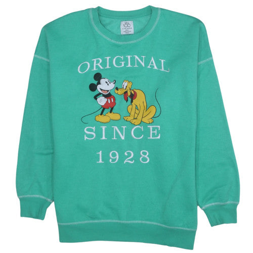 Primark Disney Green Mickey & Pluto Womens L Sweatshirt