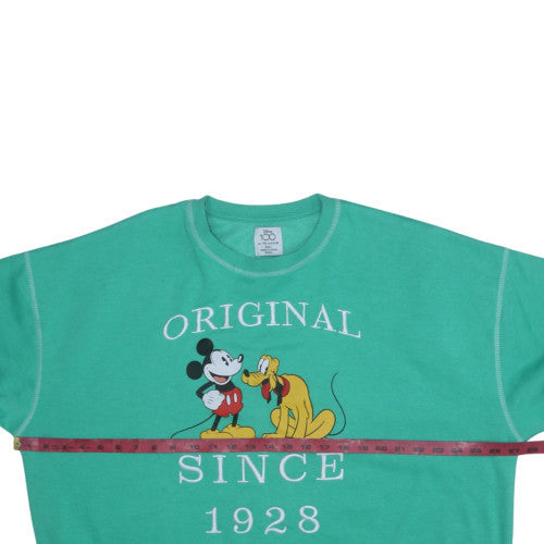 Primark Disney Green Mickey & Pluto Womens L Sweatshirt