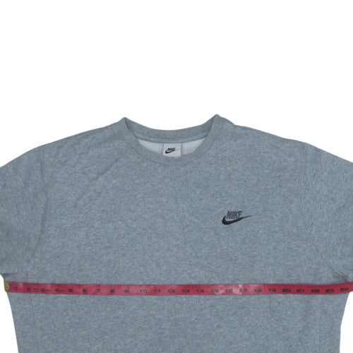 Nike Men's Grey Crew Neck Fleece Sweatshirt L Regular Fit