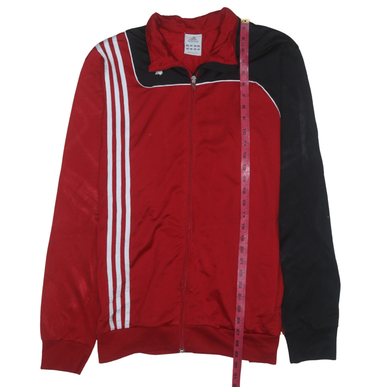 Adidas Men's Red Full Zip Track Sweatshirt Size M