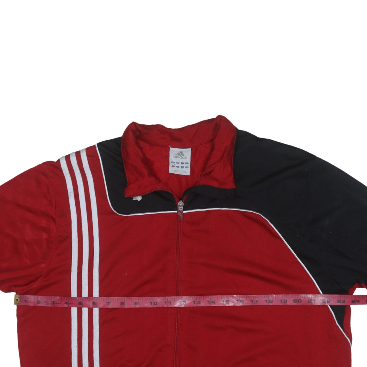 Adidas Men's Red Full Zip Track Sweatshirt Size M