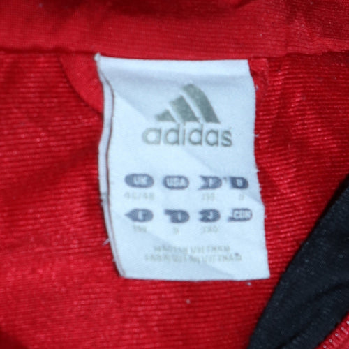 Adidas Men's Red Full Zip Track Sweatshirt Size M