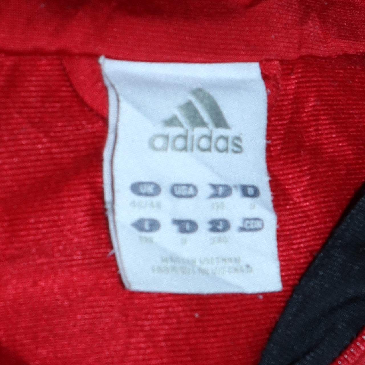 Adidas Men's Red Full Zip Track Sweatshirt Size M