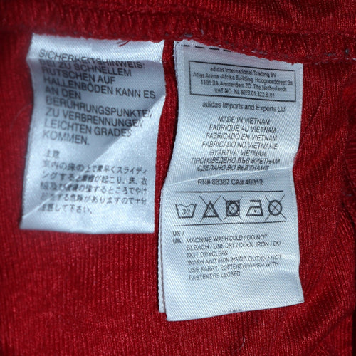 Adidas Men's Red Full Zip Track Sweatshirt Size M