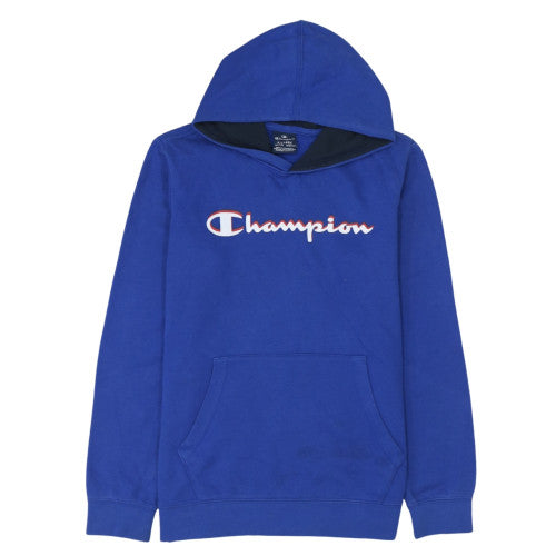 Champion Boys Blue Pullover Hoodie XL 13-14 Years Cotton Blend Sweatshirt