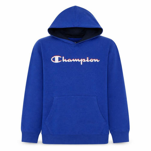 Champion Boys Blue Pullover Hoodie XL 13-14 Years Cotton Blend Sweatshirt