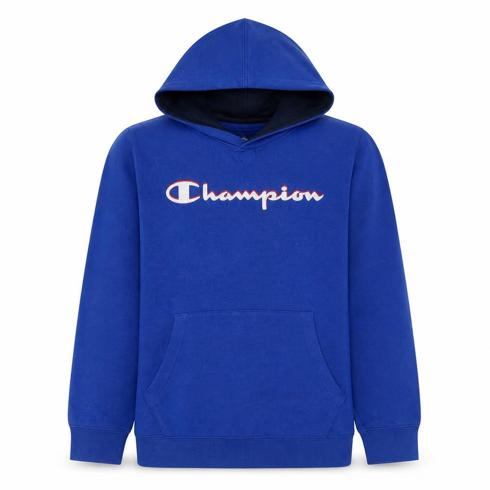 Champion Boys Blue Pullover Hoodie XL 13-14 Years Cotton Blend Sweatshirt