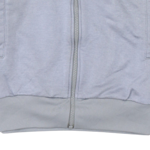 Adidas Men's Grey Full Zip Logo Sweatshirt Size S
