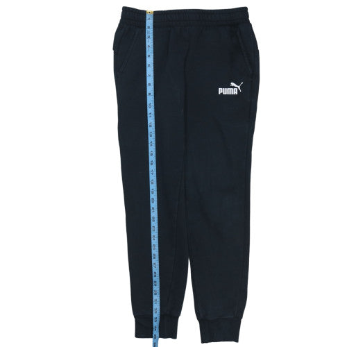 Puma Men’s Black Jogger Trousers S Regular Cotton Blend