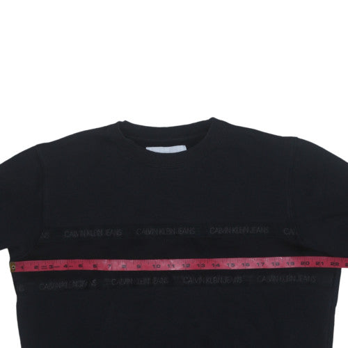 Calvin Klein Jeans Men's Black Crew Neck Pullover Sweatshirt M