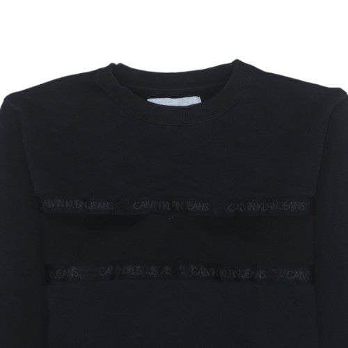 Calvin Klein Jeans Men's Black Crew Neck Pullover Sweatshirt M
