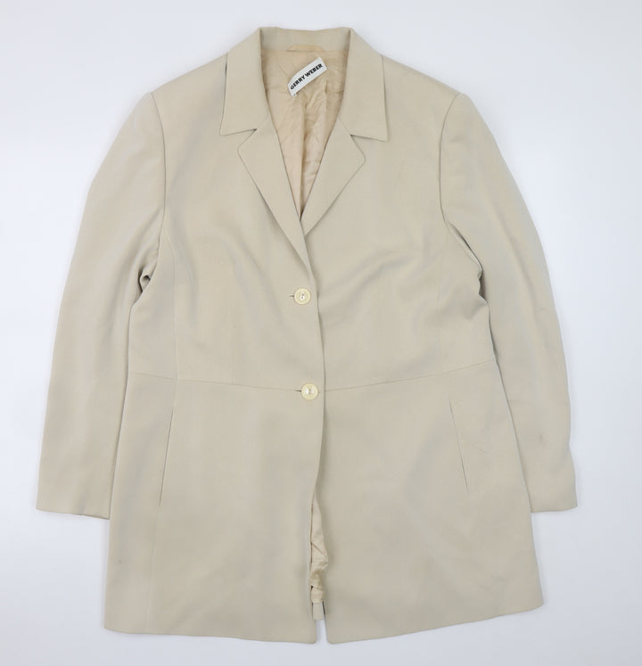 Gerry Weber Women’s Beige Blazer Jacket Size 18 Long Classic Lined