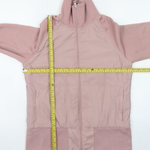 Mitch & Co. Women's Pink Bomber Jacket Size L Casual Zip-up