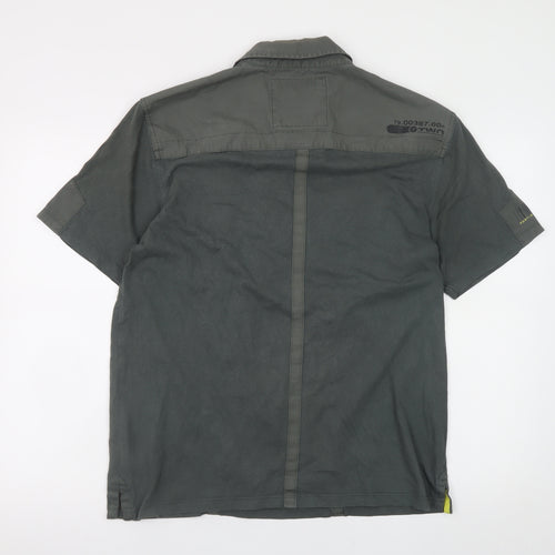 Next Men’s Green Military Style Cotton Polo Shirt L