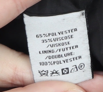 Version Originale Men's Black Mid-Length Overcoat Size 38 Classic Fit