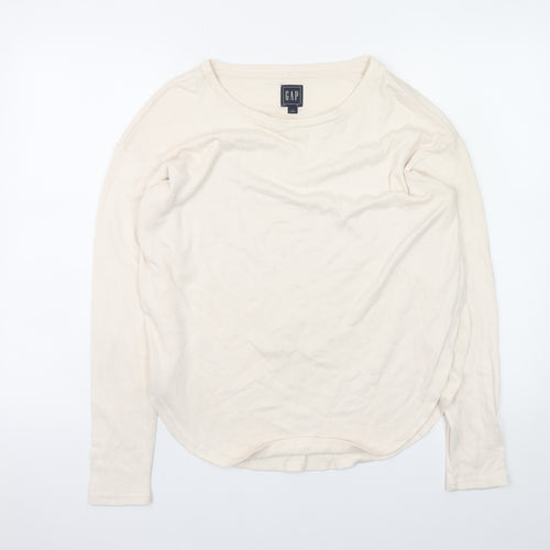 GAP Women’s Beige Cotton Blend Crew Neck Pullover Jumper XS
