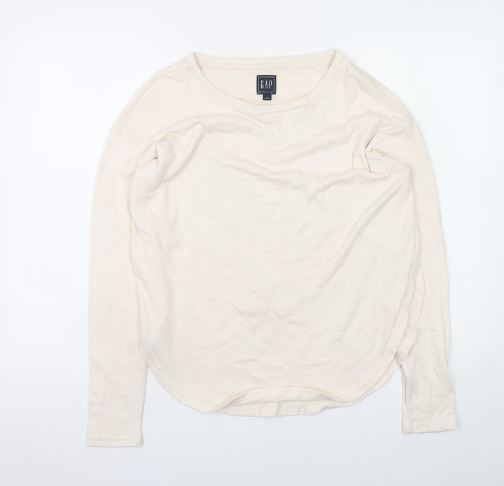 GAP Women’s Beige Cotton Blend Crew Neck Pullover Jumper XS