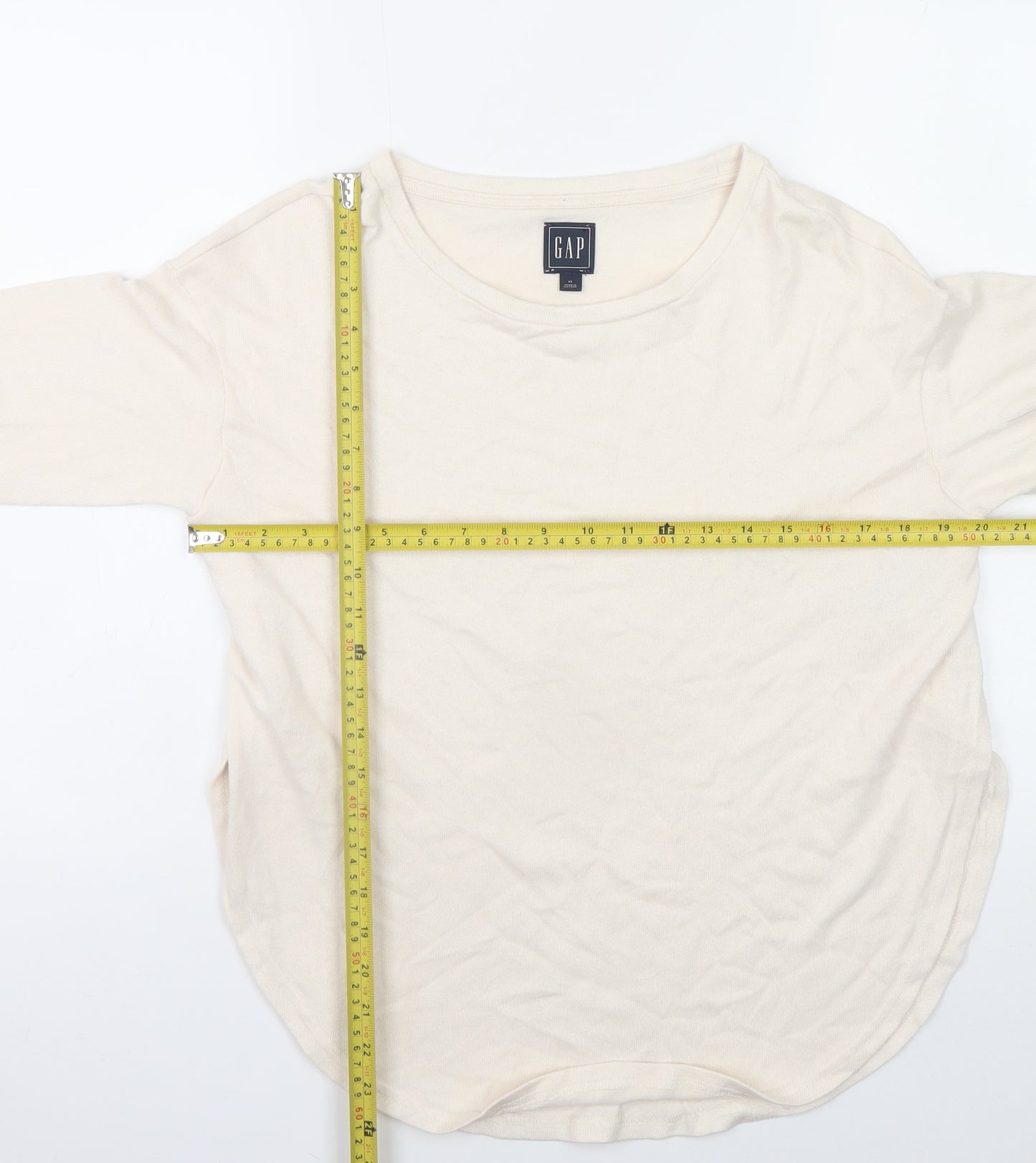 GAP Women’s Beige Cotton Blend Crew Neck Pullover Jumper XS