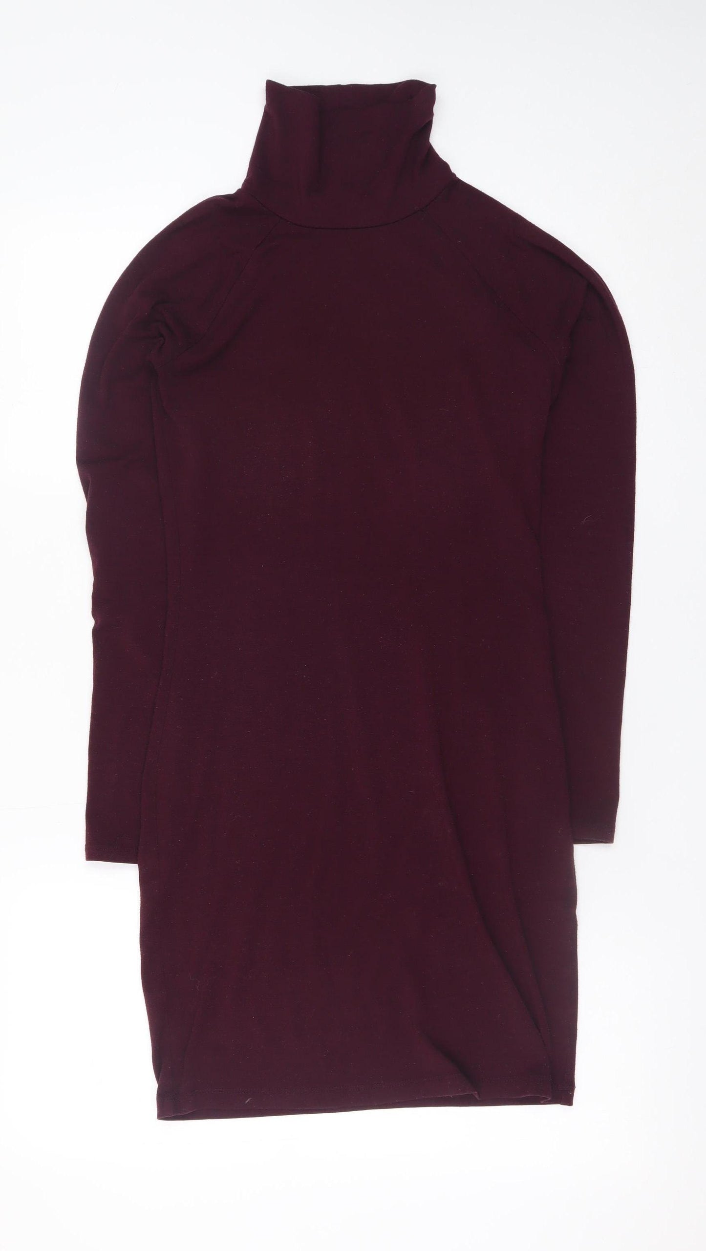 Forever 21 Women’s Purple Roll Neck Bodycon Short Dress Size S