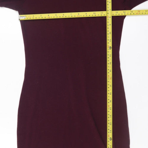 Forever 21 Women’s Purple Roll Neck Bodycon Short Dress Size S
