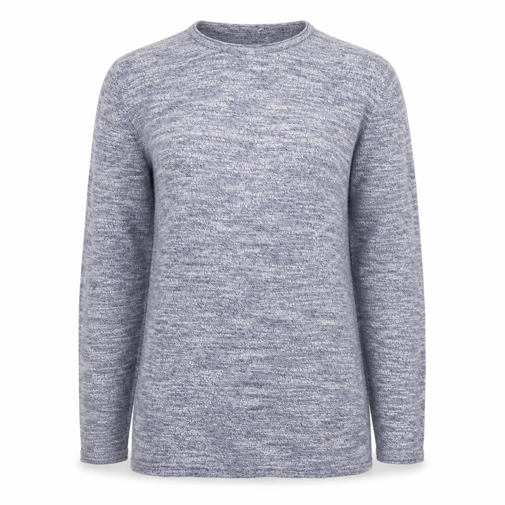 Front view of NN07 Men’s Grey Knit Cotton Blend Jumper L Crew Neck Pullover