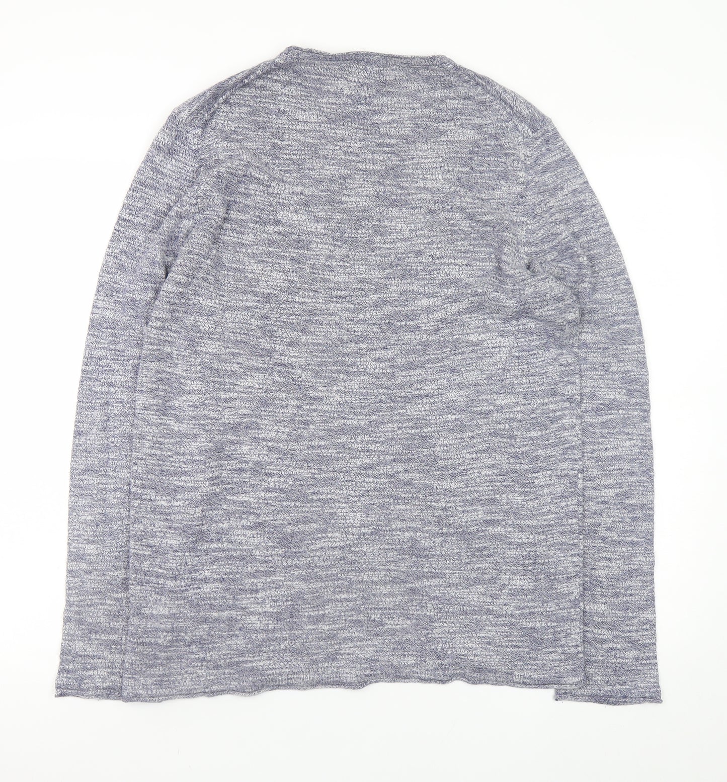 NN07 Men’s Grey Knit Cotton Blend Jumper L Crew Neck Pullover