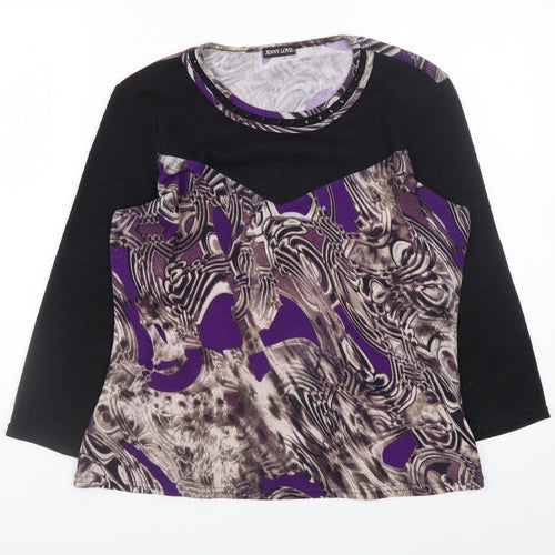 Jenny Loyd Women's Multicoloured Jersey Long Sleeve Top Size 14