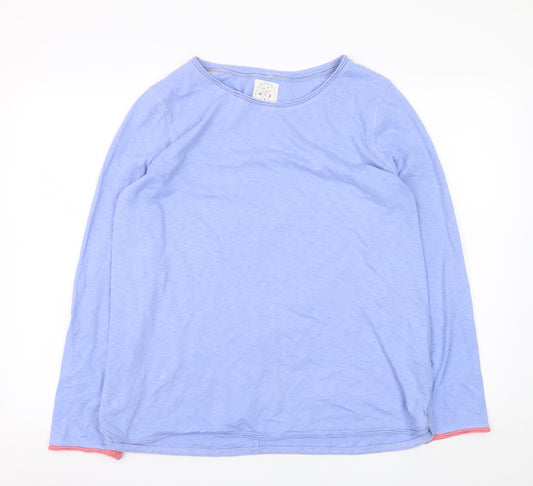 White Stuff Womens Blue Long Sleeve Cotton T-Shirt Size 16