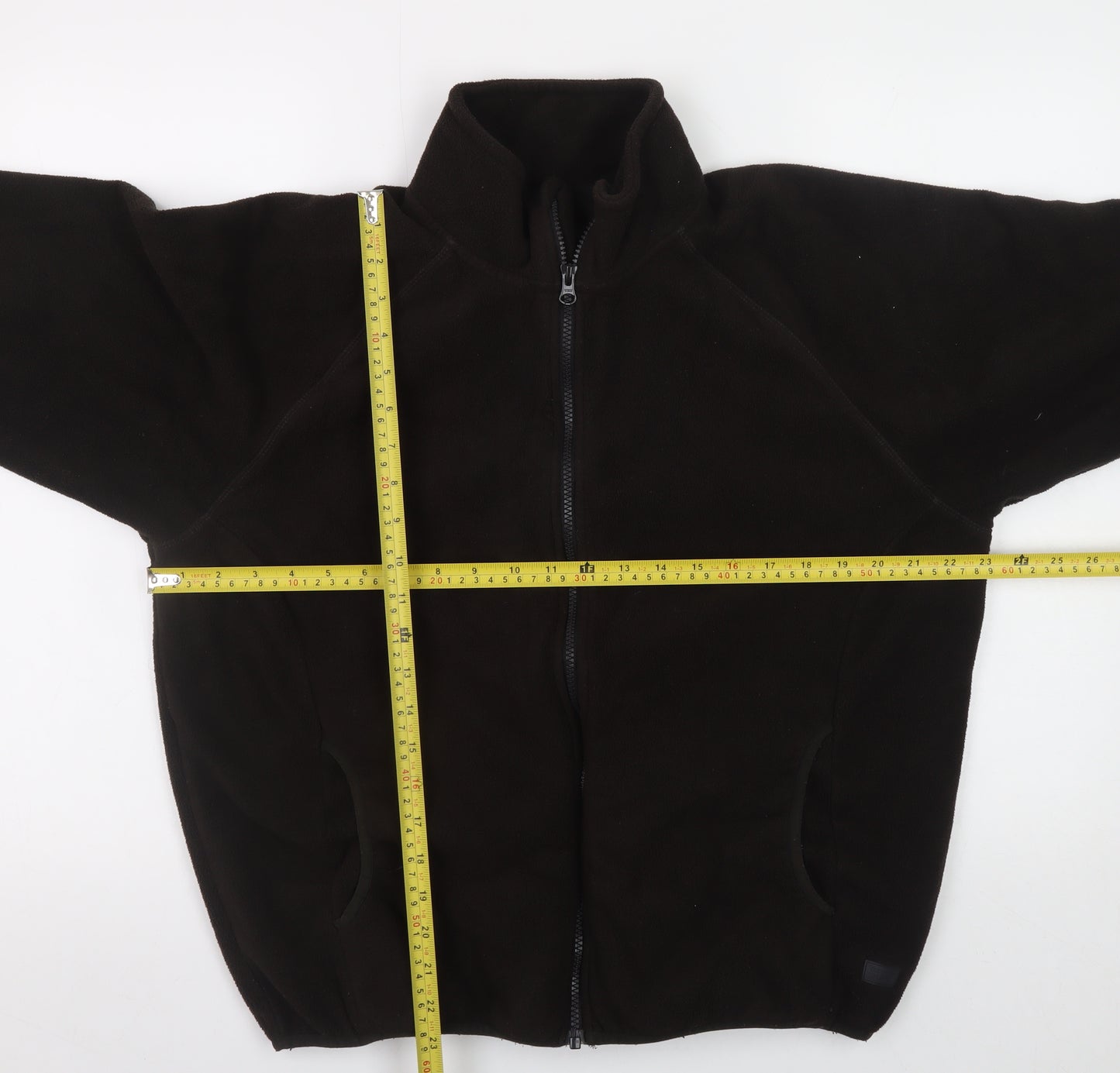 Common People Men's Black Fleece Full Zip Jacket Size M