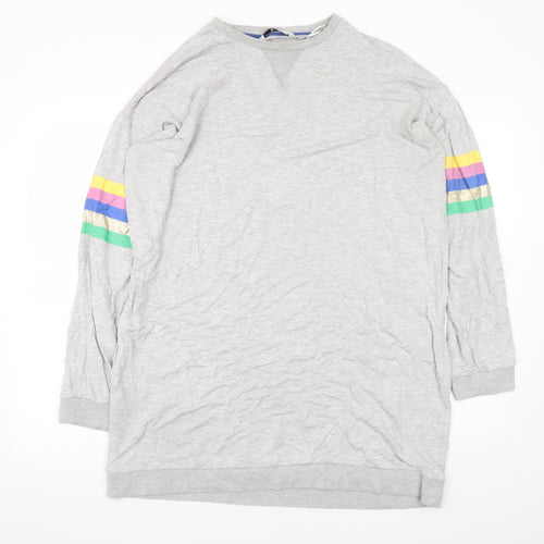 Tu Women’s Grey Colourblock Long Sleeve Sweatshirt Dress Size 18