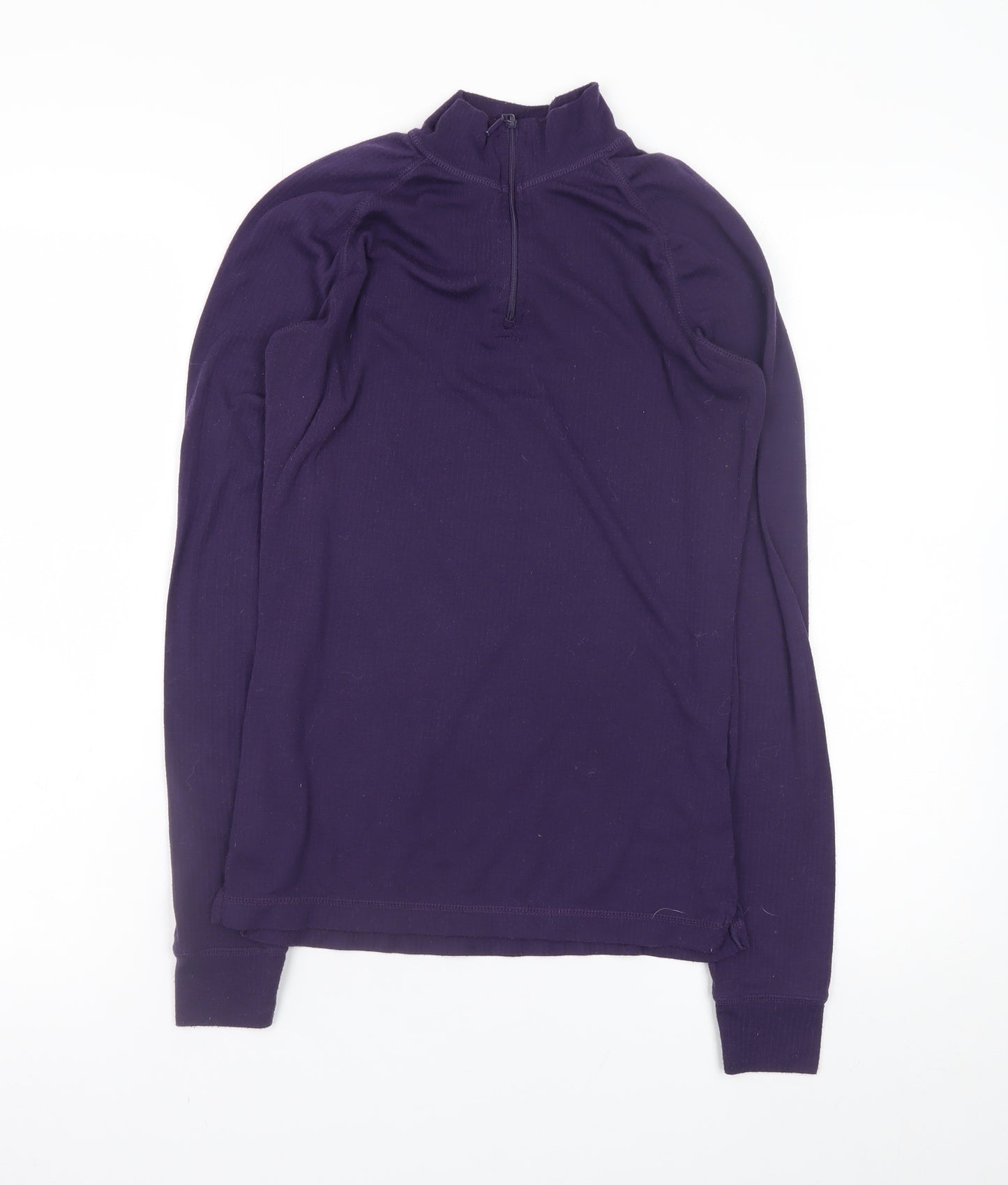 Parallel Womens Purple Half Zip Lightweight Pullover Sweatshirt Size 14