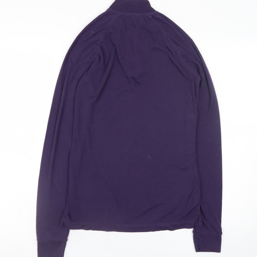 Parallel Womens Purple Half Zip Lightweight Pullover Sweatshirt Size 14