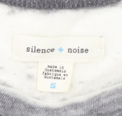 Silence + Noise Women’s Grey Cropped Raglan Long Sleeve Top Size S