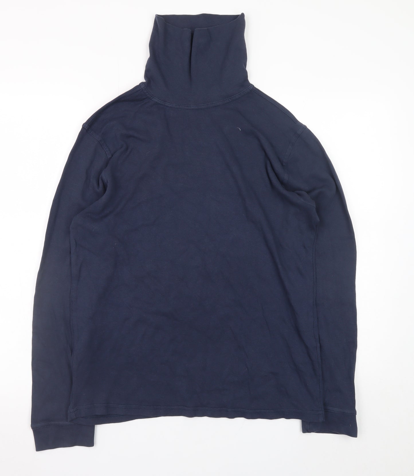 Mountain Warehouse Men's Navy Long Sleeve Roll Neck Cotton T-Shirt Size L