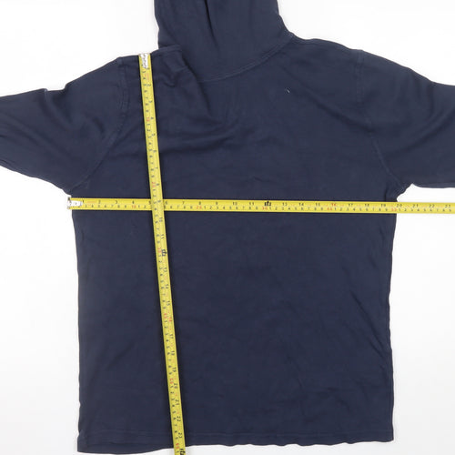 Mountain Warehouse Men's Navy Long Sleeve Roll Neck Cotton T-Shirt Size L