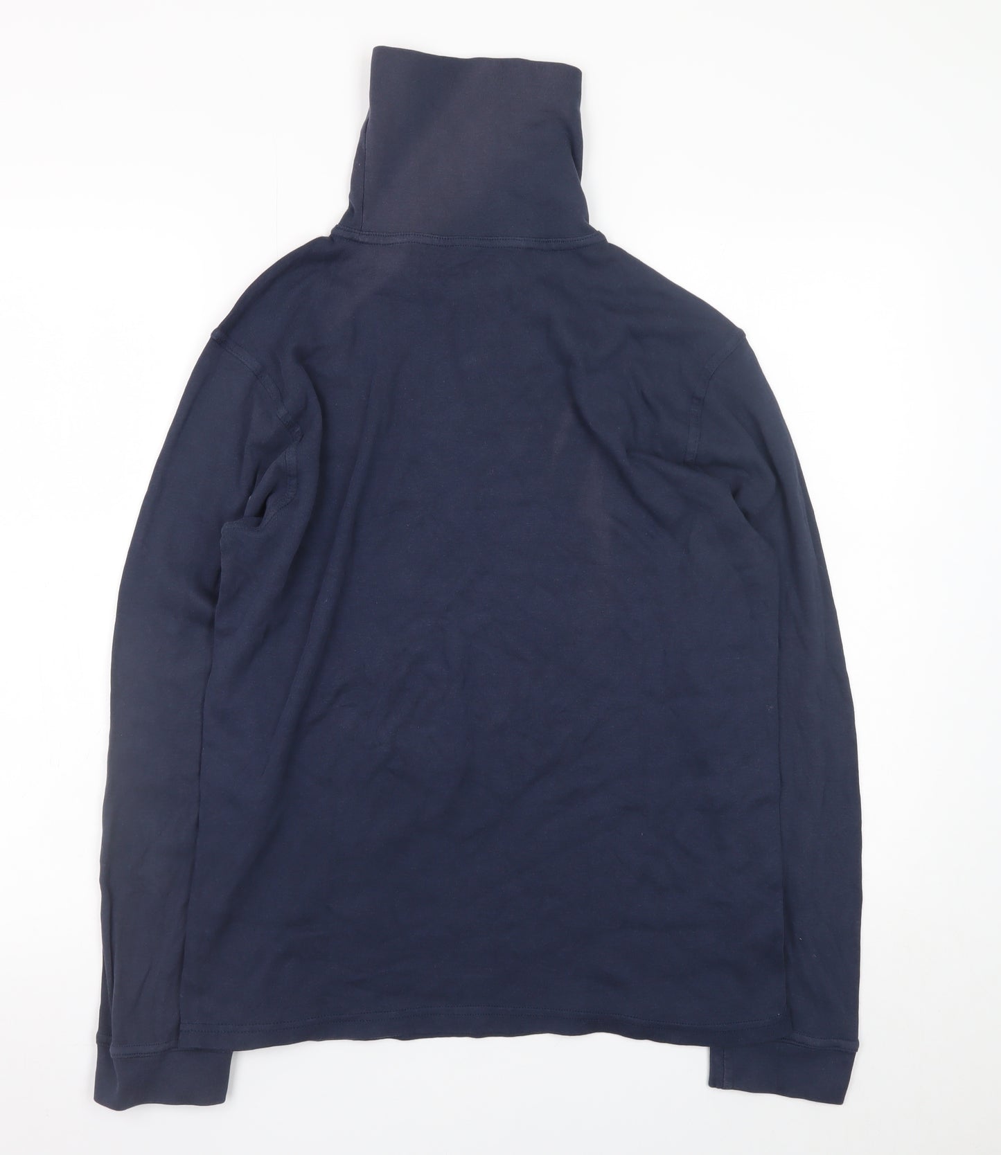 Mountain Warehouse Men's Navy Long Sleeve Roll Neck Cotton T-Shirt Size L