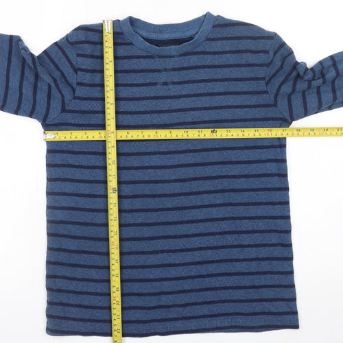 NEXT Teens Blue Striped Cotton Blend Long Sleeve Pullover Jumper XS