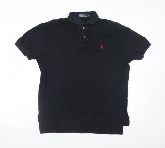 Ralph Lauren Men's Black Collared Short Sleeve Polo T-Shirt Size S