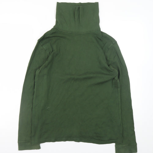 Mountain Warehouse Men's Green Roll Neck Long Sleeve T-Shirt Size L