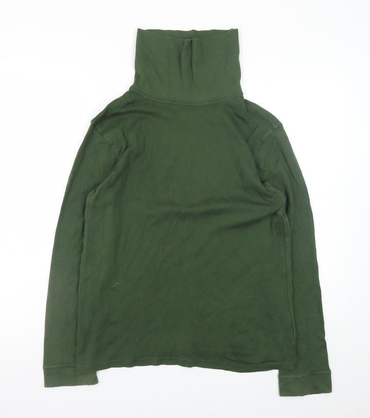 Mountain Warehouse Men's Green Roll Neck Long Sleeve T-Shirt Size L