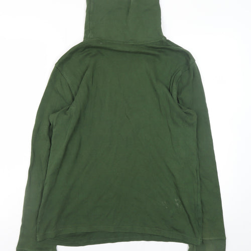 Mountain Warehouse Men's Green Roll Neck Long Sleeve T-Shirt Size L