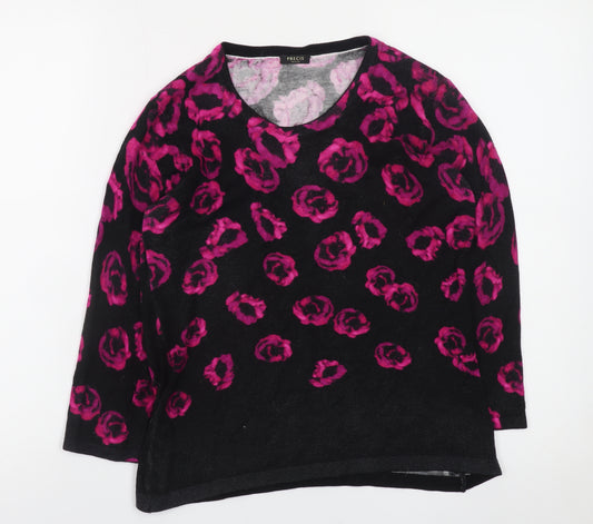 Precis Petite Womens Multicoloured Floral 3/4 Sleeve Viscose Blouse Size S