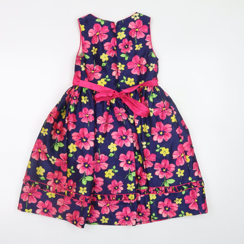 American Princess Girls Multicoloured Floral Fit & Flare Dress Size 12 Years