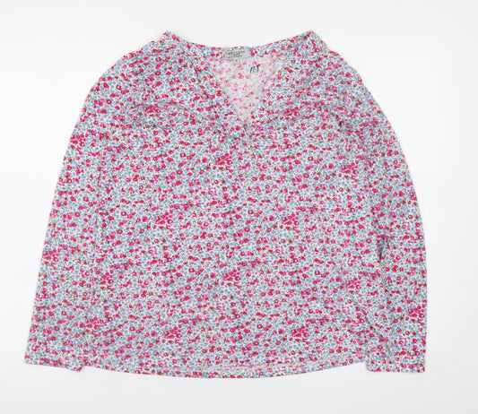 Cerulean by Blue Diamond Womens Floral Cotton Tunic Blouse M Multicoloured