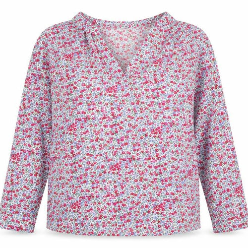 Cerulean by Blue Diamond Womens Floral Cotton Tunic Blouse M Multicoloured